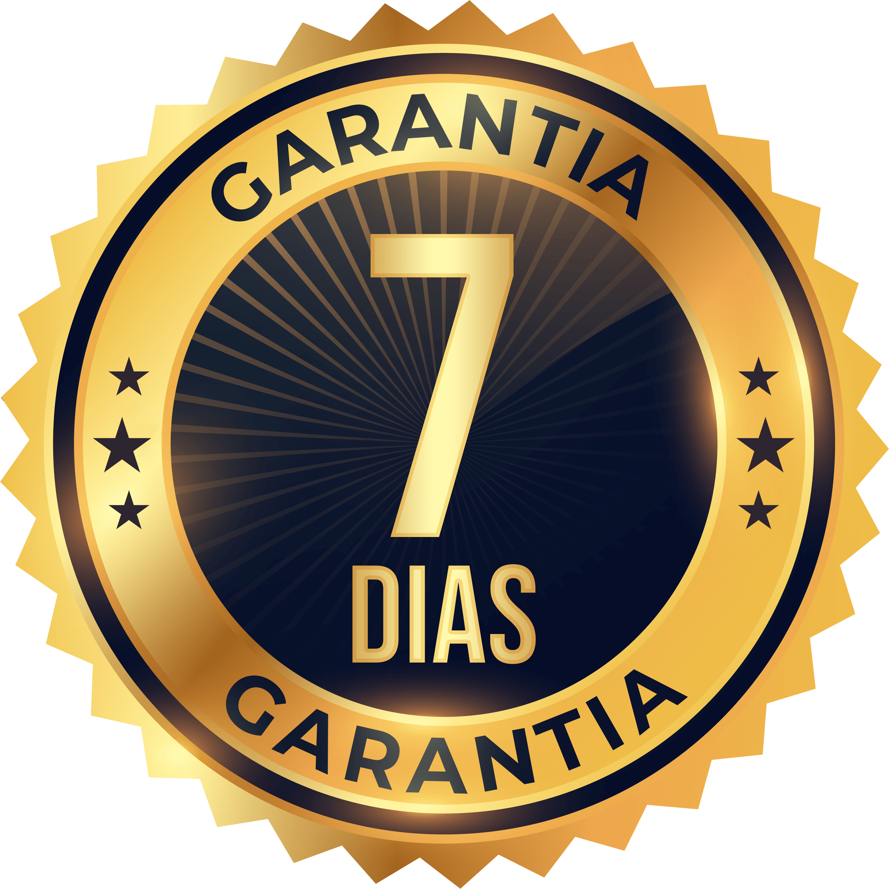 7-day guarantee seal.